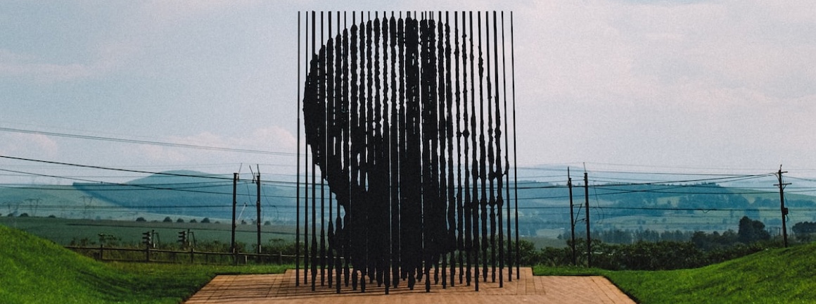Nelson Mandela Sculpture at South African landmark site, Howick.